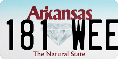 AR license plate 181WEE