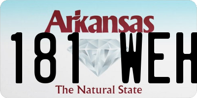 AR license plate 181WEH