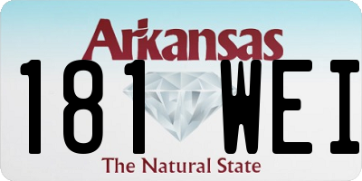 AR license plate 181WEI