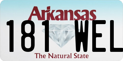 AR license plate 181WEL