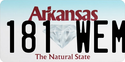 AR license plate 181WEM