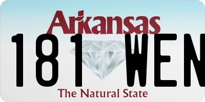 AR license plate 181WEN