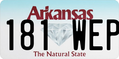 AR license plate 181WEP