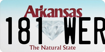 AR license plate 181WER
