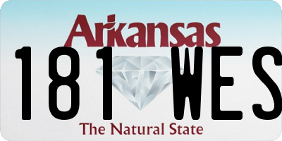 AR license plate 181WES
