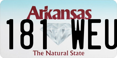 AR license plate 181WEU