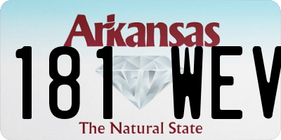 AR license plate 181WEV