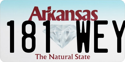 AR license plate 181WEY