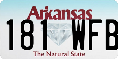 AR license plate 181WFB