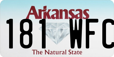 AR license plate 181WFC