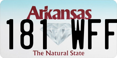 AR license plate 181WFF