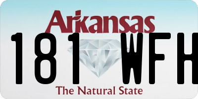 AR license plate 181WFH