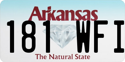 AR license plate 181WFI
