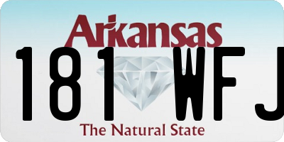 AR license plate 181WFJ
