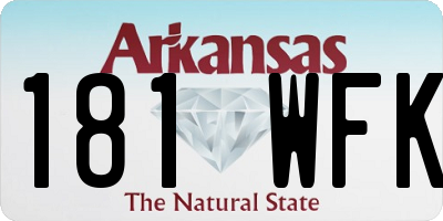 AR license plate 181WFK