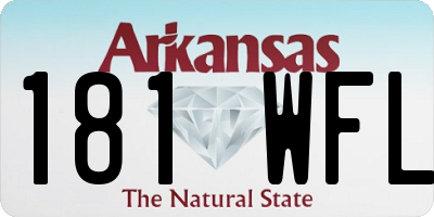 AR license plate 181WFL
