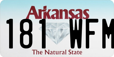 AR license plate 181WFM