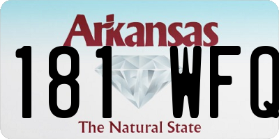 AR license plate 181WFQ
