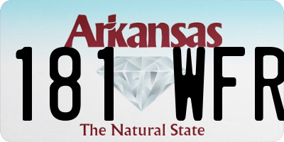 AR license plate 181WFR