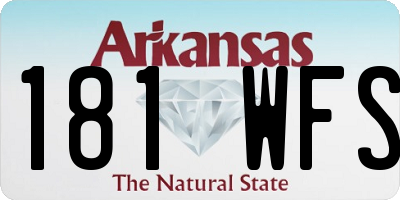 AR license plate 181WFS