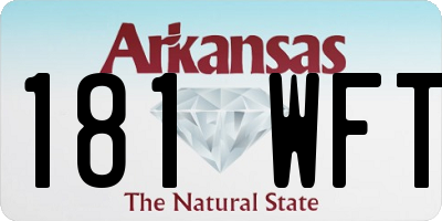 AR license plate 181WFT