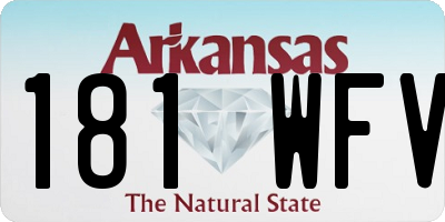 AR license plate 181WFV