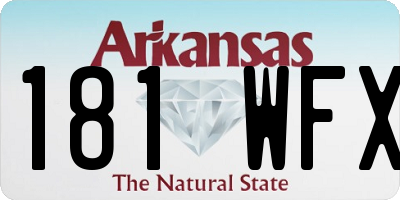 AR license plate 181WFX