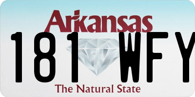 AR license plate 181WFY