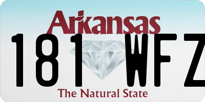 AR license plate 181WFZ