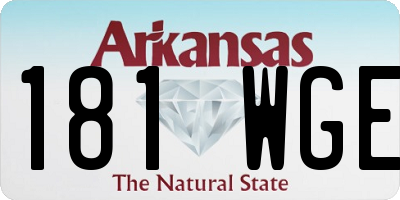 AR license plate 181WGE