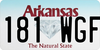 AR license plate 181WGF