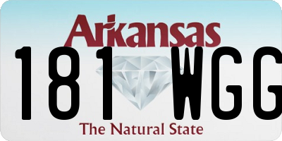 AR license plate 181WGG