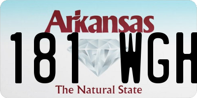 AR license plate 181WGH
