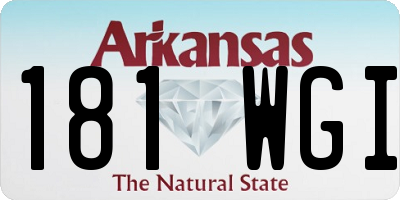 AR license plate 181WGI