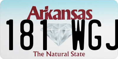 AR license plate 181WGJ