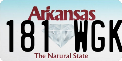 AR license plate 181WGK