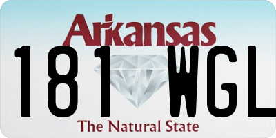 AR license plate 181WGL