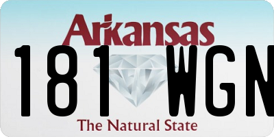 AR license plate 181WGN