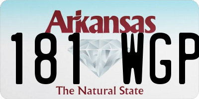 AR license plate 181WGP