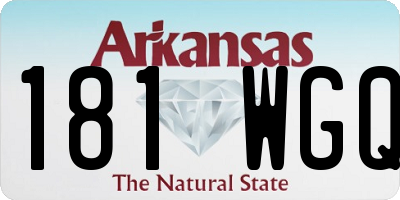 AR license plate 181WGQ