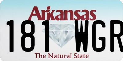 AR license plate 181WGR