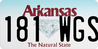 AR license plate 181WGS