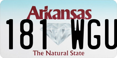 AR license plate 181WGU