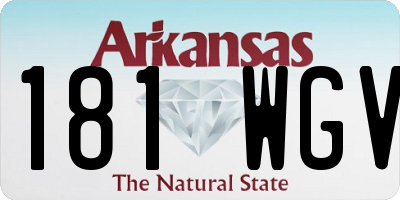 AR license plate 181WGV