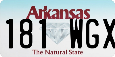 AR license plate 181WGX