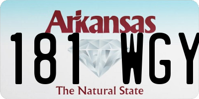 AR license plate 181WGY