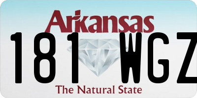AR license plate 181WGZ