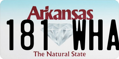 AR license plate 181WHA