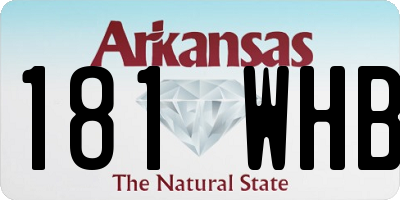 AR license plate 181WHB