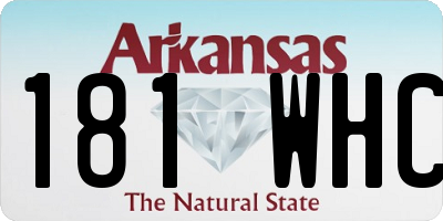 AR license plate 181WHC